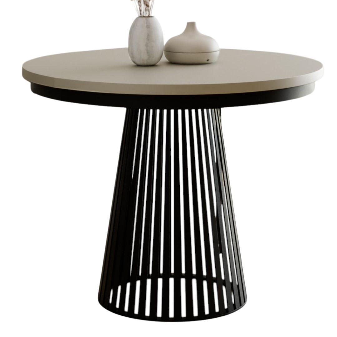 ESSTISCH modern kaschmir schwarz 100-180 DAST - Kaschmir, Holzwerkstoff (100/100/77cm) - Compleo24