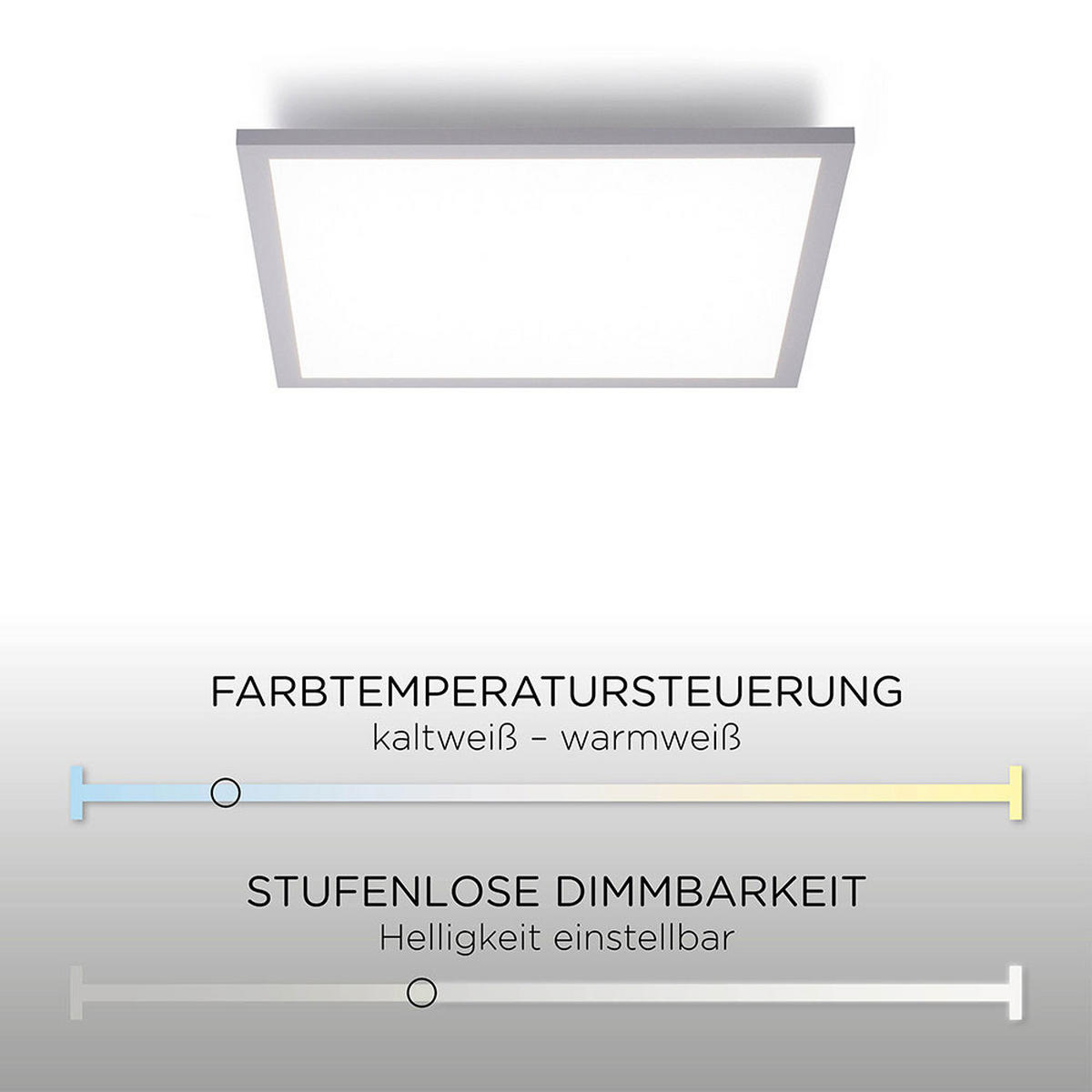 LED AUFBAU PANEL FLAT Weiß Metall Kunststoff - Weiß, Metall (29.5/29.5/6cm)