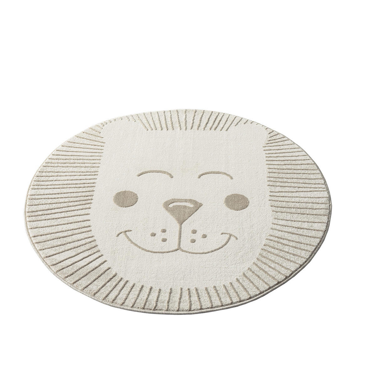 KINDERTEPPICH Mara 714 Creme 120 cm Rund - Beige/Creme, Textil (120/120cm) - carpet city