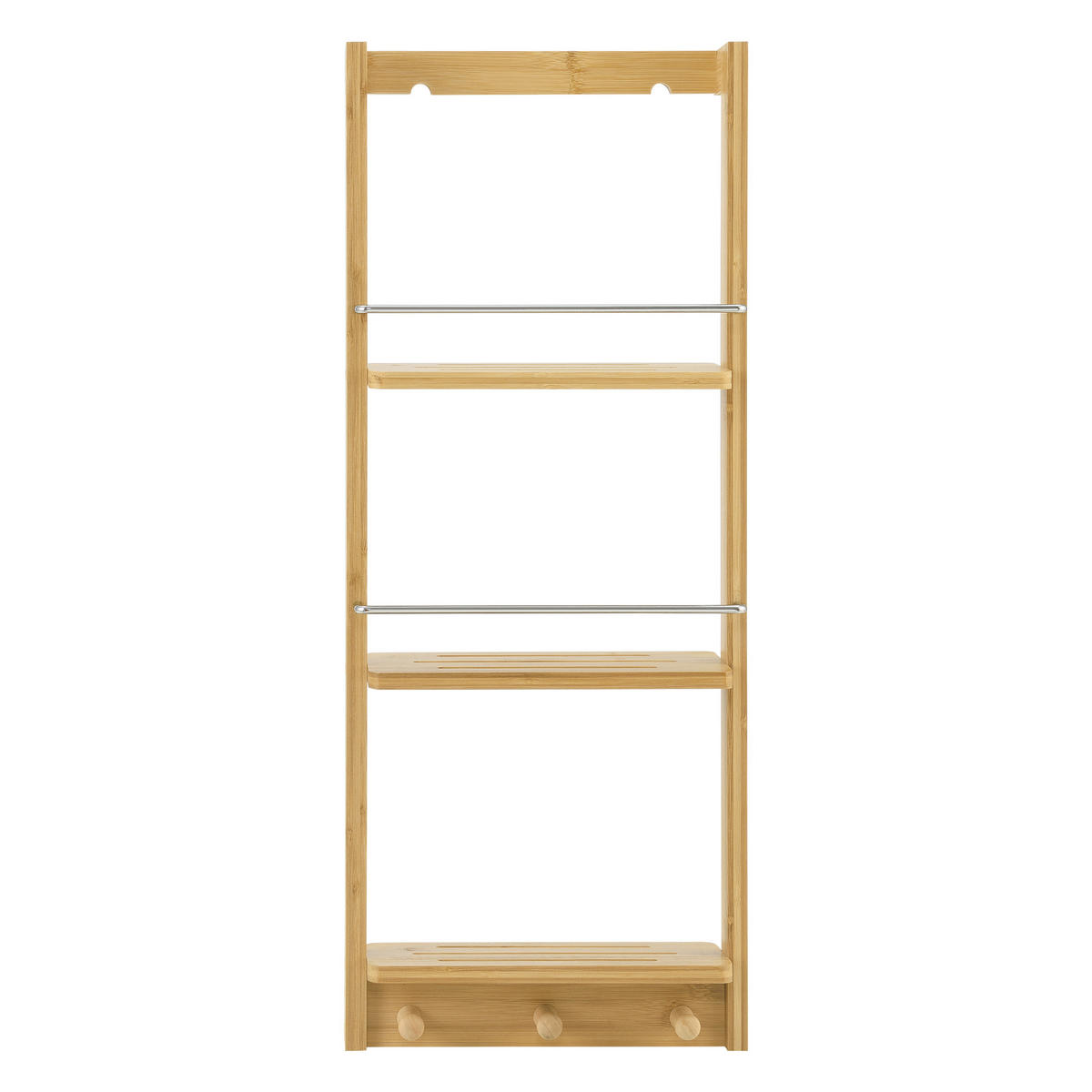 BADEZIMMERREGAL Lidingö - Naturfarben, Holz (28.5/70/10cm) - [en.casa]