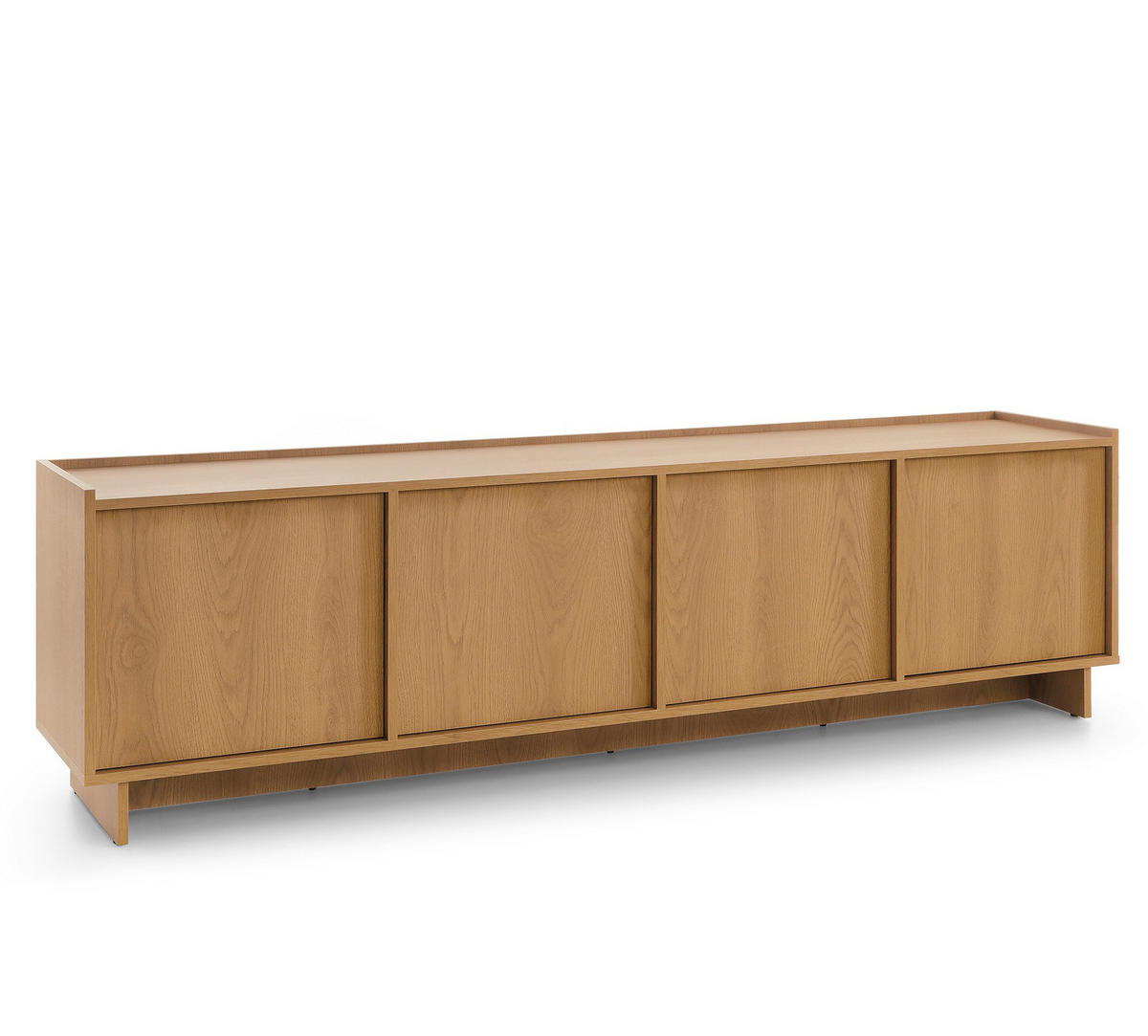TV-LOWBOARD SUNA 195 cm (Karamell Eiche, Push to Open) - Eichefarben, Holz/Holzwerkstoff (195/55/39cm) - Ravio