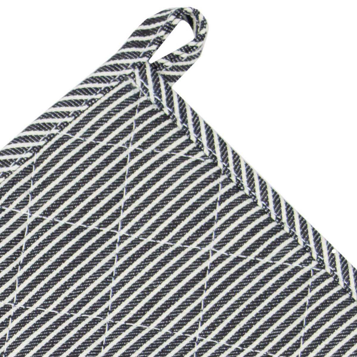 TOPFLAPPEN, 2er-Set, 24x24 cm, 100% Baumwolle, Grau - Schwarz/Weiß, Textil (24/24cm) - Zollner