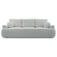 3-SITZER SOFA Barletto Grau-Beige Bouclé - Taupe/Schwarz, Holz/Textil (248/94/110cm) - Selsey