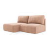 ECKSOFA mit Schlaffunktion links Chenille Stoff Pink - Pink/Koralle, Kunststoff/Textil (149/210cm) - Makamii