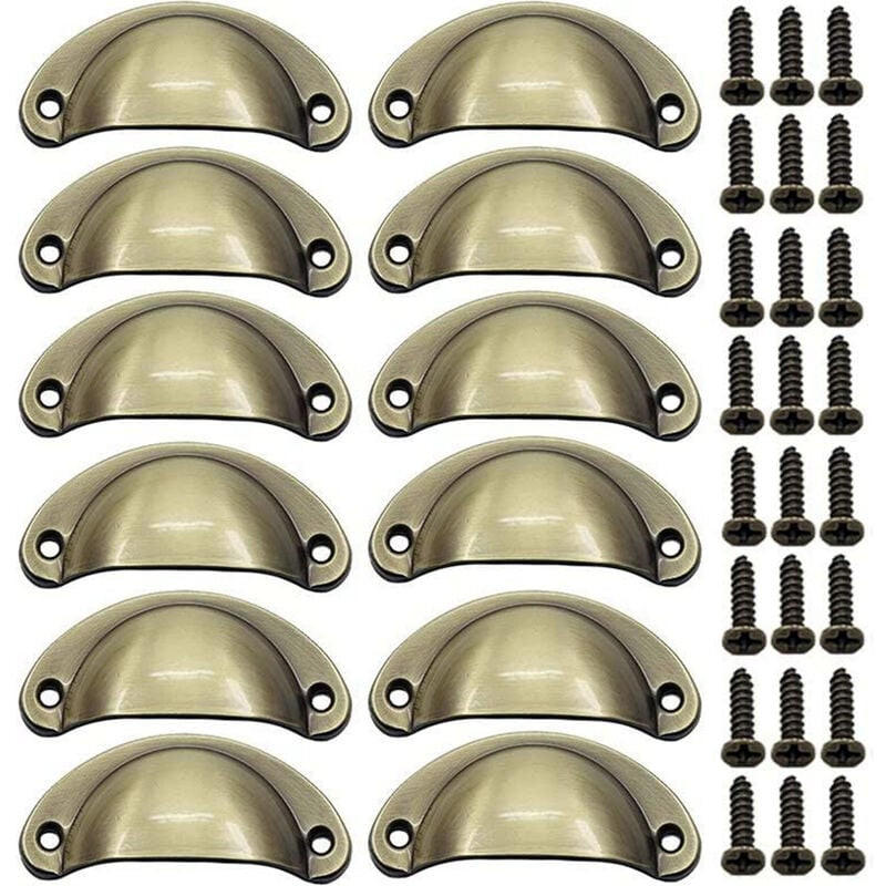 MÖBELGRIFF Bronze Gebürstet 12er-Set 82 mm - Silberfarben, Metall (3.5/3/8.2cm)