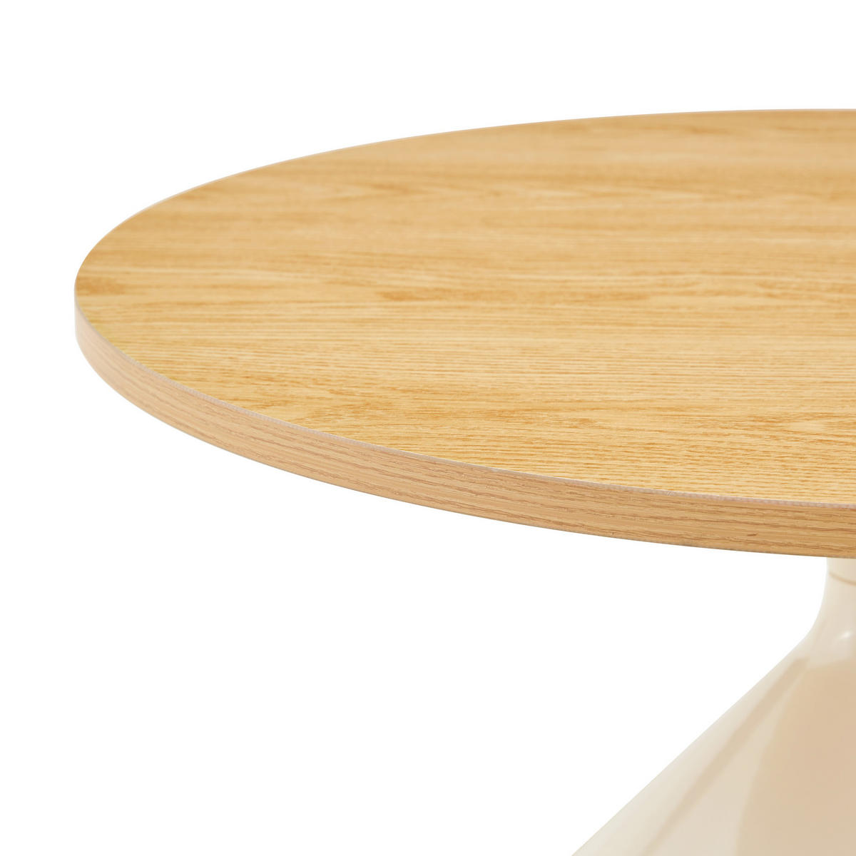 COUCHTISCH-SET aus MDF und Metall Ø70x40 & Ø50x55 cm Holzoptik/Weiß - Eichefarben, Metall (70/70/40cm) - IVMEU