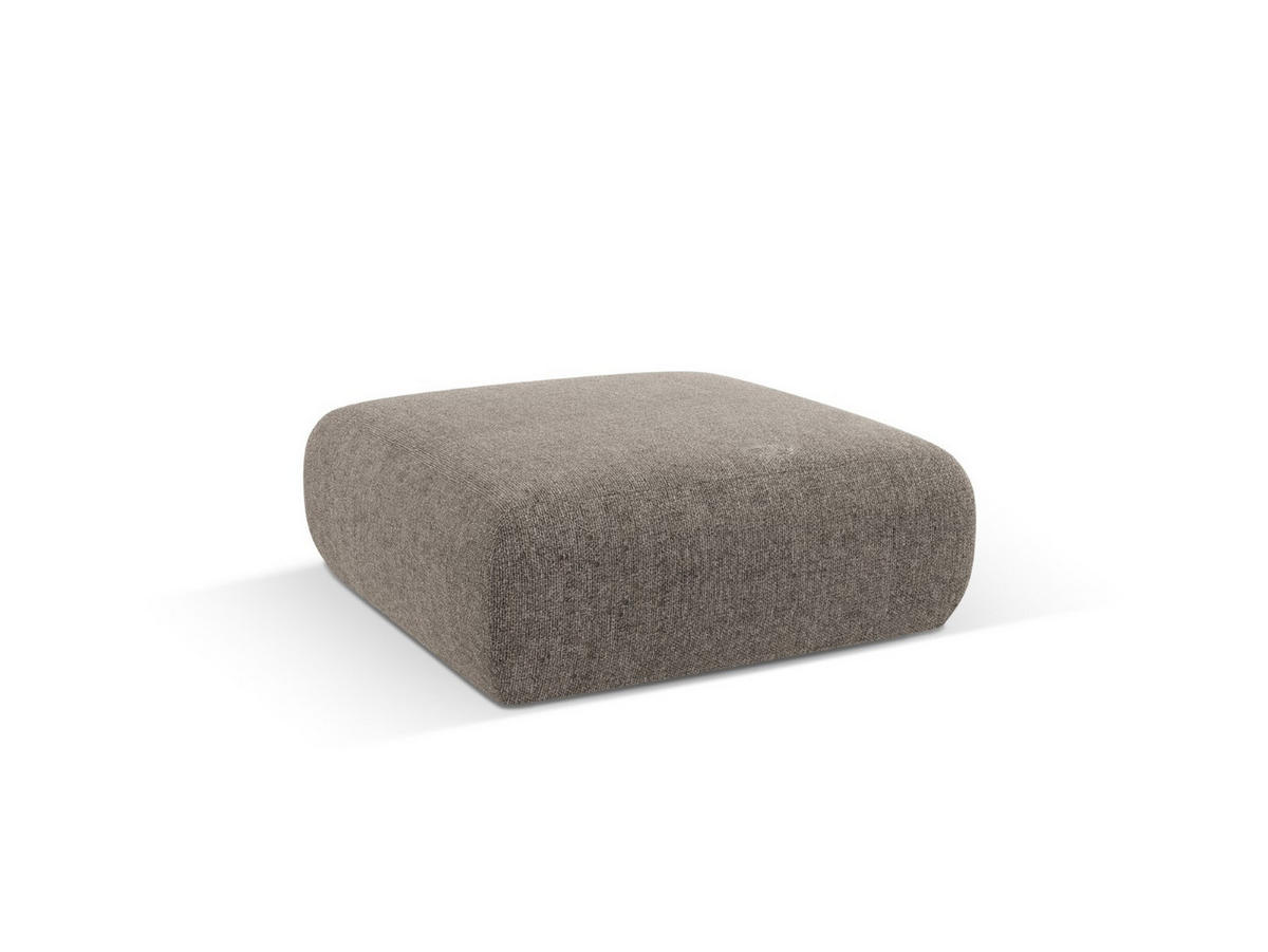POUF Molino aus Chenille-Stoff grau - Grau, Textil (100/36/100cm) - Micadoni