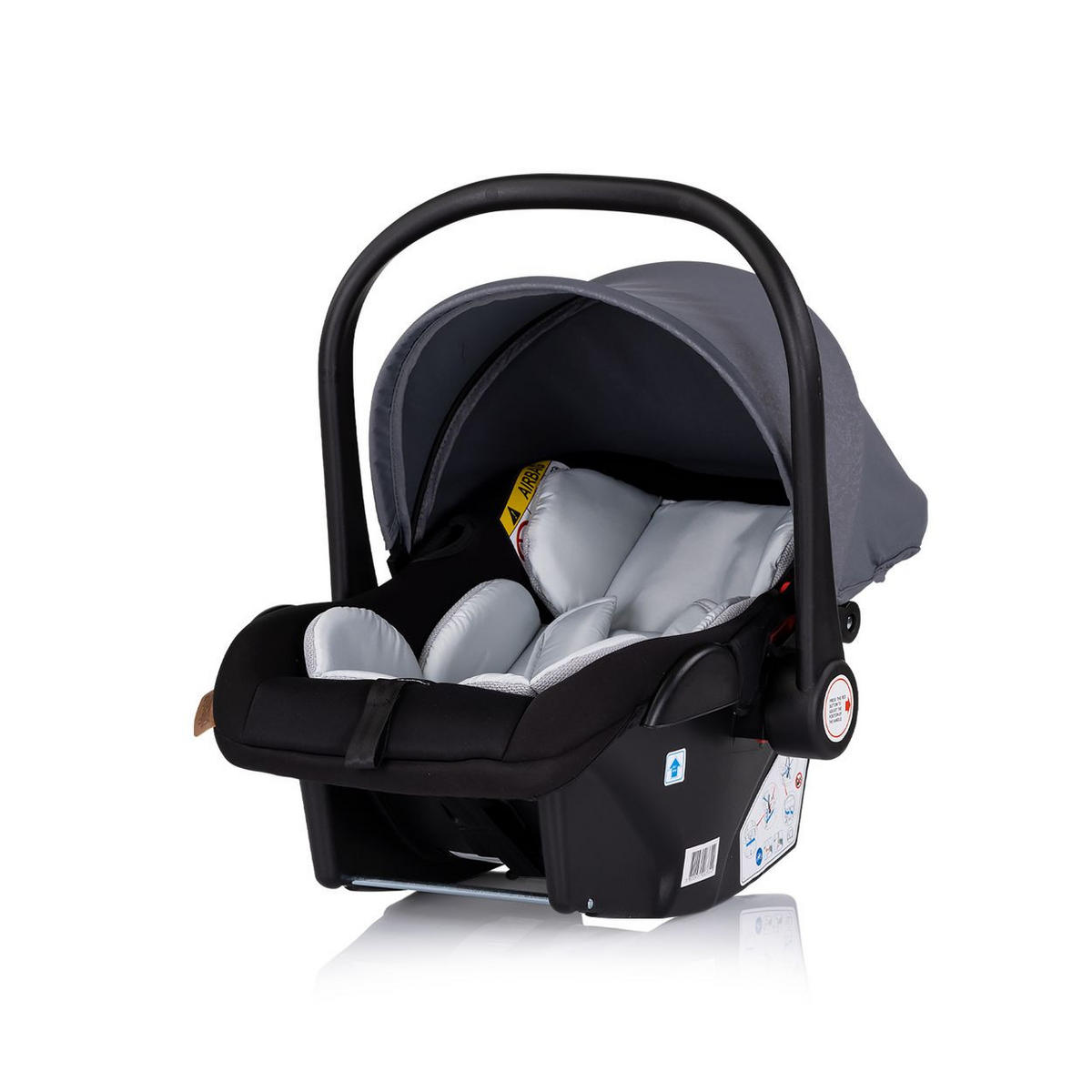 BABYSCHALE Isofix Set Amore i-Size grau gemustert Station i-Size Gruppe 0+ (0 - 13 kg) - Grau, Kunststoff (40/56/62cm) - Chipolino