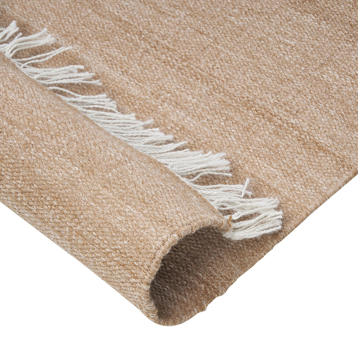 TEPPICH geflochten Malhia 230/160 cm - Beige, Kunststoff (160/230cm) - Beliani