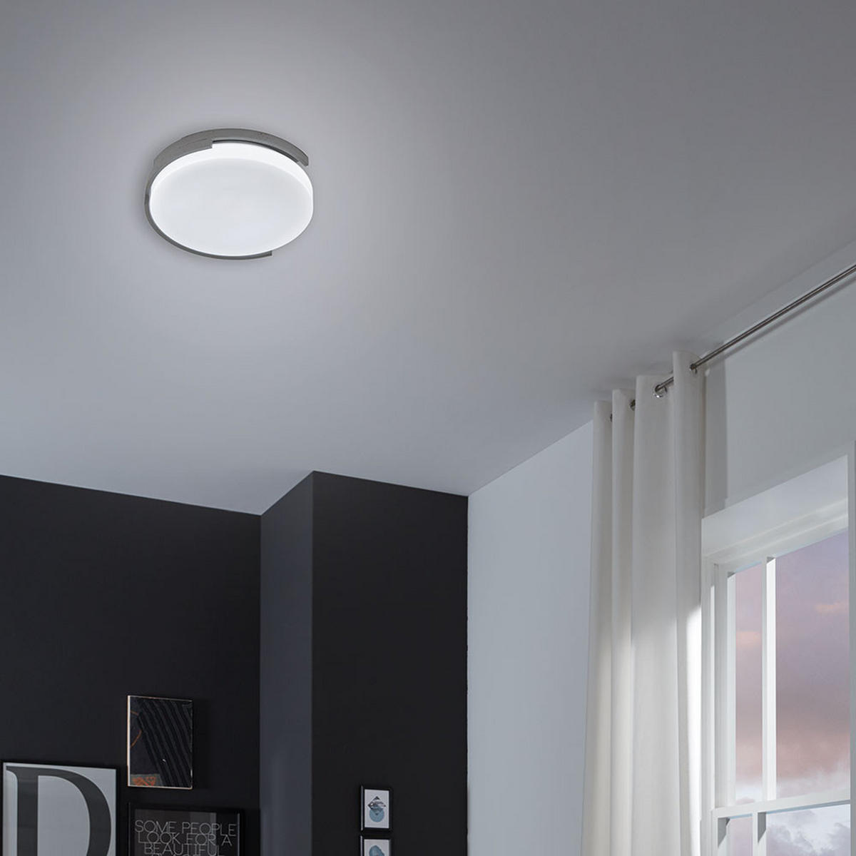 LED DECKENLEUCHTE Metall Grau Weiß - Grau, Metall (30/30/9cm)