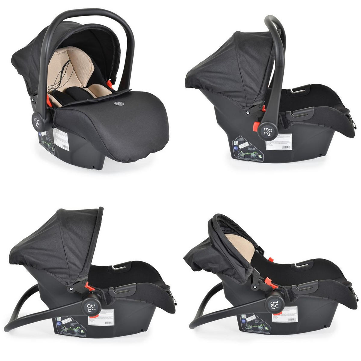 BABYSCHALE i-Size Multi (40 - 87cm) beige Gruppe 0+ Fußabdeckung Kopfstütze Gurt - Beige, Kunststoff (33/73/42cm) - Moni