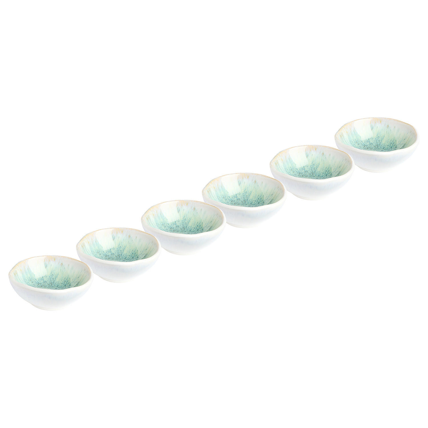 DIPSCHALEN 6er-Set Artisan 95 ml - Mintgrün, Keramik (8/8/3.5cm) - Butlers