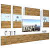 WOHNZIMMERWAND Schrankwand mit LED Wotan-Eiche - Braun, Holz (300/180/36cm) - B BELINI GROUP