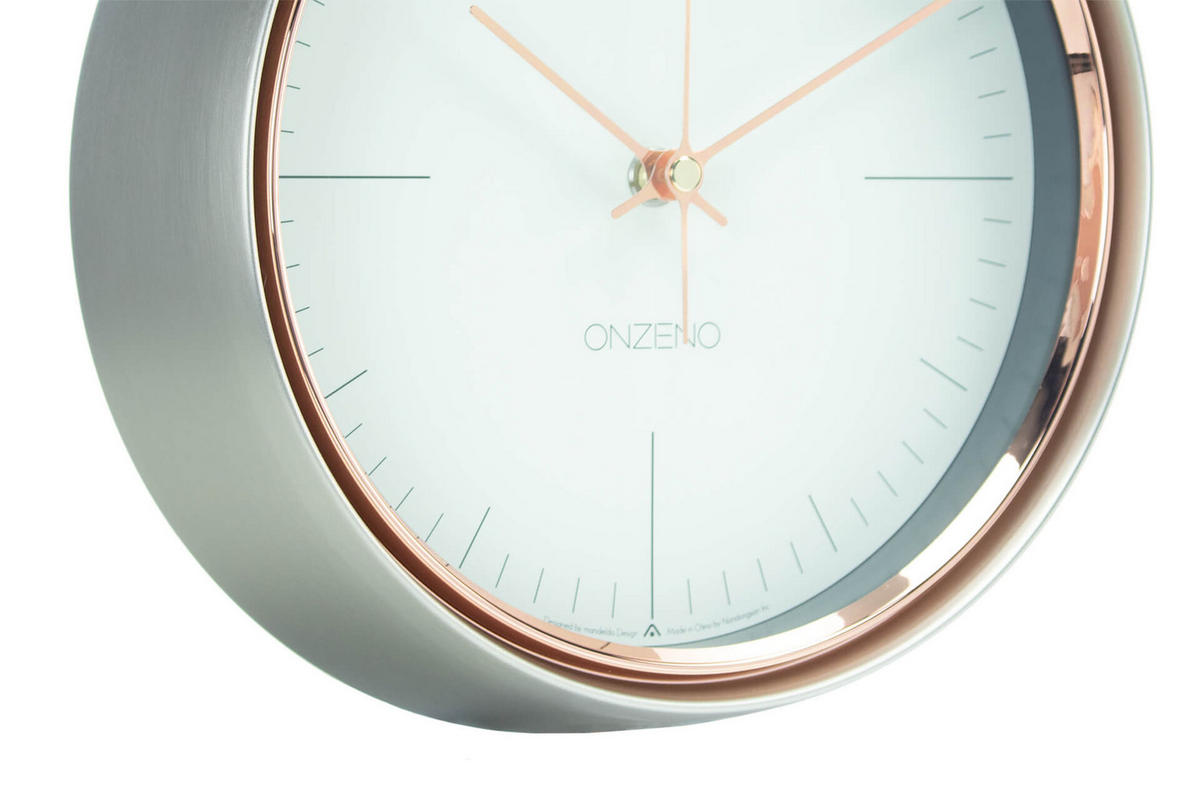 WANDUHR Design Weiß 22/22cm - Weiß, Glas/Holzwerkstoff (0.6/22.4/7cm) - ONZENO