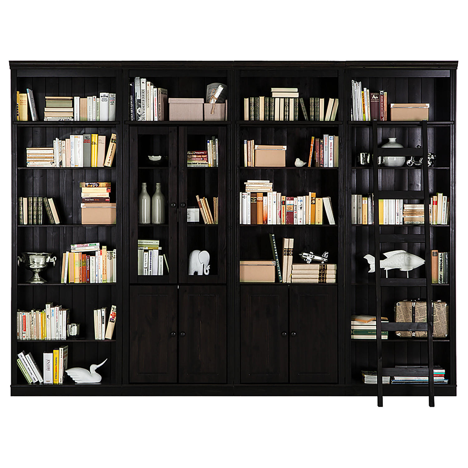 BÜCHERWAND - Kiefer massiv, Typ G - Braun, Holz (296/223/37cm) - home24