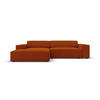 MODULARES-ECKSOFA links Jodie aus strukturiertem Stoff terrakotta 3 Sitzplätze - Terracotta, Textil (166/224cm) - Micadoni