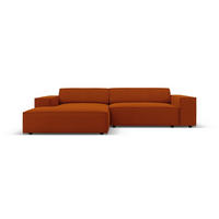MODULARES-ECKSOFA links Jodie aus strukturiertem Stoff terrakotta 3 Sitzplätze - Terracotta, Textil (166/224cm) - Micadoni