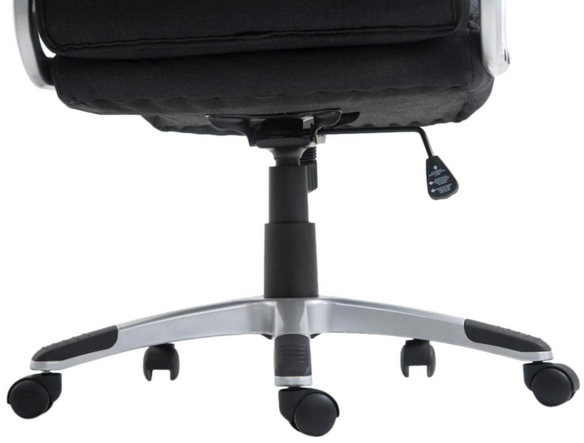 CHEFSESSEL Stoff schwarz - Schwarz/Grau, Kunststoff/Textil (65/109/73cm) - CLP