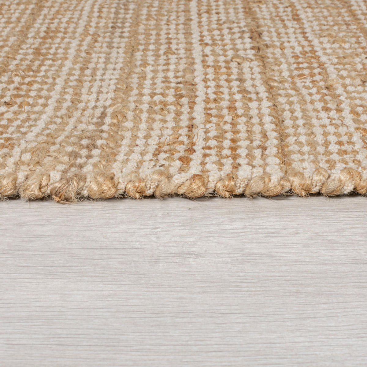 TEPPICH Jute Fransen-Design, handgewebt, beige CONWY, Beige 160x230 cm - Beige, Textil (160/230cm) - KADIMA DESIGN