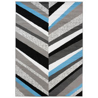 TEPPICH MAYA Blau Streifen Gestreift Meliert 300/400 cm - Blau, Textil (300/400cm) - Tapiso