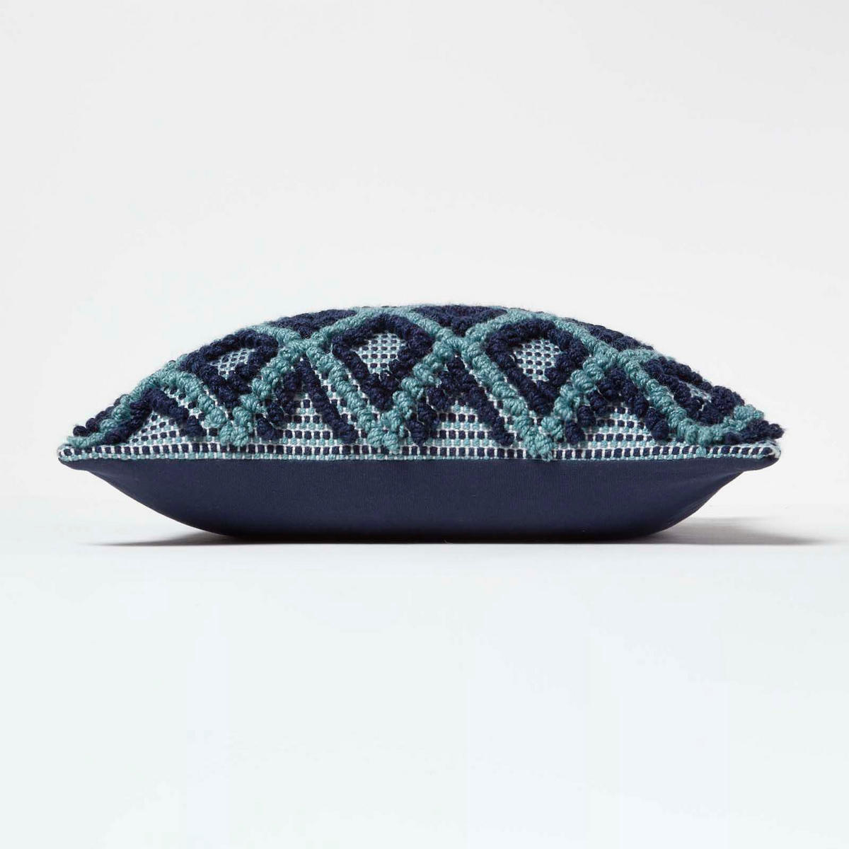 DEKOKISSEN Tula 45/45 cm mit 3D-Muster - Blau, Textil (45/45cm) - Homescapes