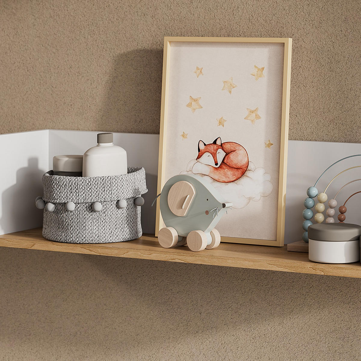 STĚNOVÁ POLICE Viktor Bílá/Artisan - bílá, kompozitní dřevo (93.4/20/20cm) - Vicco