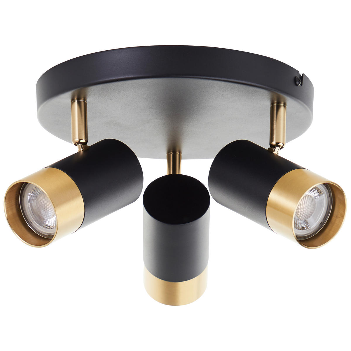 LED SPOT Vigolo Sand Schwarz/matt gold 29/29/15 cm - Multicolor, Metall (29cm) - Brilliant