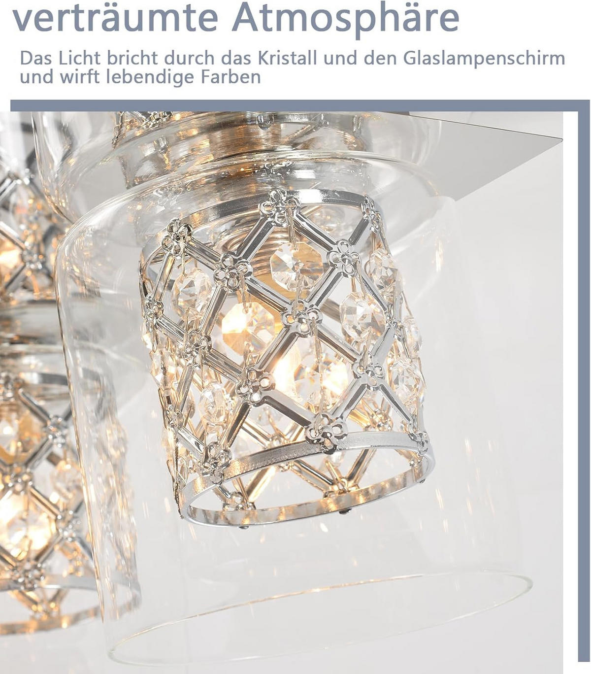 DECKENSTRAHLER Wellisr 30/16/30 cm - Transparent, Glas (30/30/16cm) - ZMH