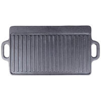 GRILLPLATTE Litina Gusseisen doppelseitig - Schwarz, Metall (45.5/23/1.5cm) - Orion 