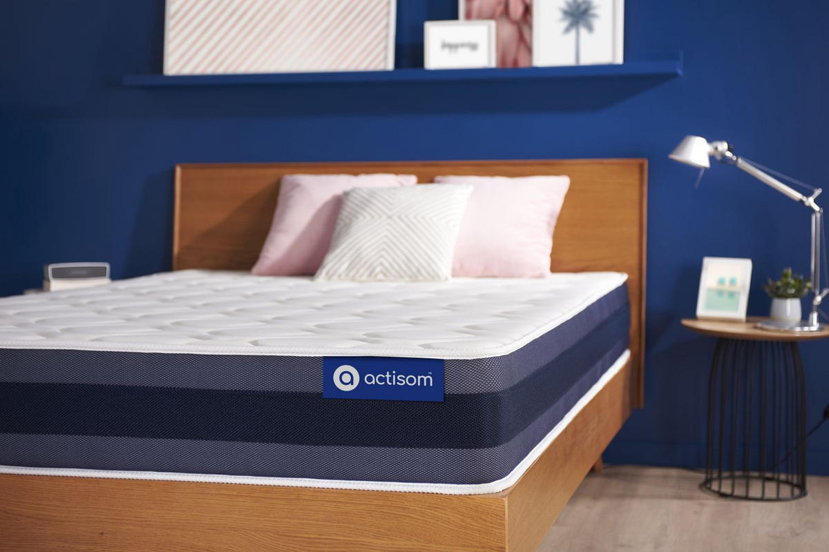 MATRATZE Actiflex morpho Taschenfederkern und Memory-Schaum 90 x 190 cm h1 - Weiß, Textil (90/190cm) - ACTISOM