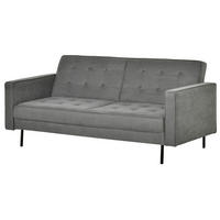 SCHLAFSOFA Baumwollstoff Eukalyptus Grau - Grau, Textil (91/85/187cm) - HOMCOM
