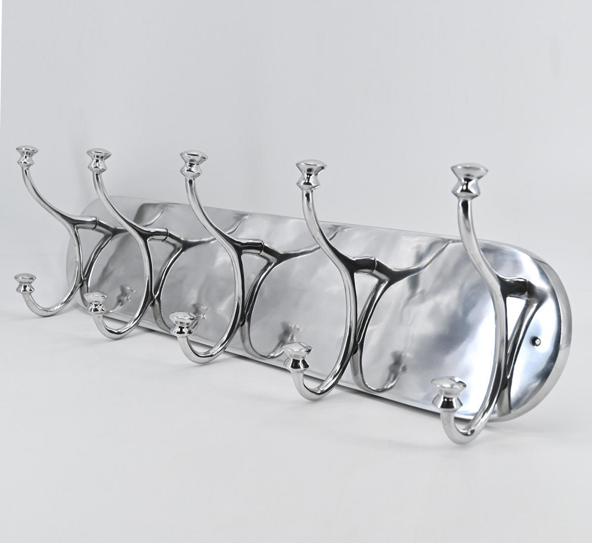 WANDGARDEROBE HOOK 24x14x76 cm, Metall, silber - Silberfarben, Metall (14/24/76cm) - Light & Living