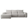 ECKSOFA Carnos Chenille-Bezug in Grau - Grau, Textil (264/162cm) - Selsey
