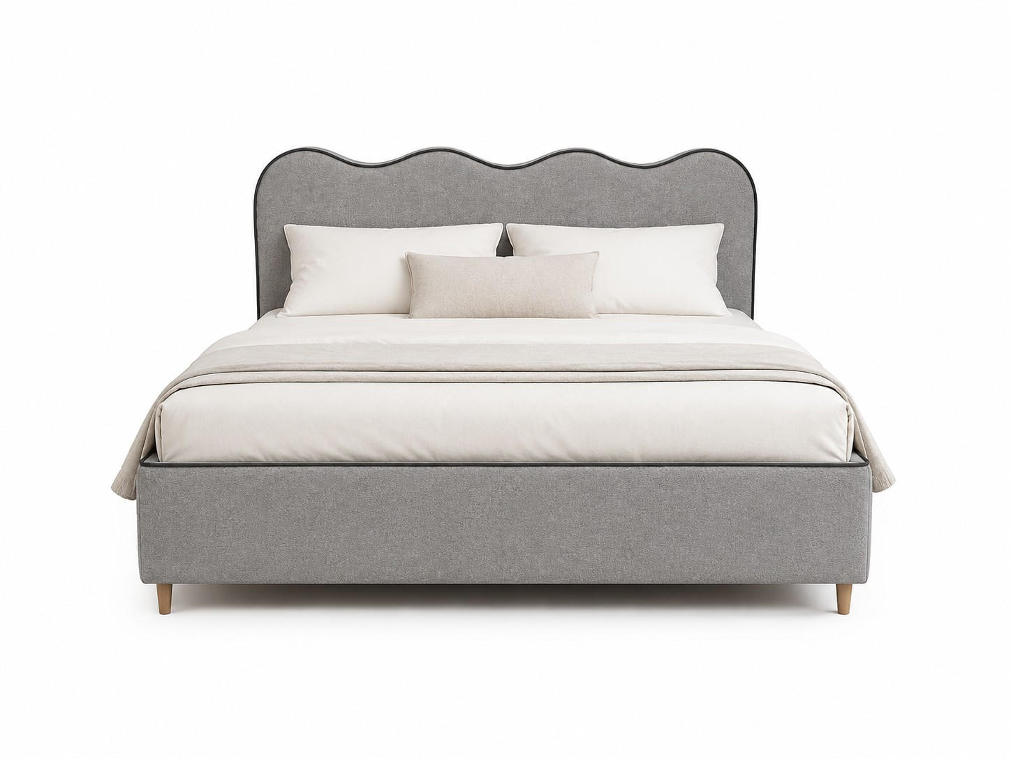 POLSTERBETT COCO 180x200 cm Anthrazit mit Bettkasten Taschenfederkern H4 - Anthrazit, Textil (180/200cm) - KS Home Concept