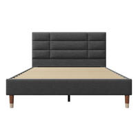 TAPECIRANI krevet 140/200 cm sivi od masivnog drva s madracem i prostorom za odlaganje - siva, drvo (140/200cm) - OKWISH