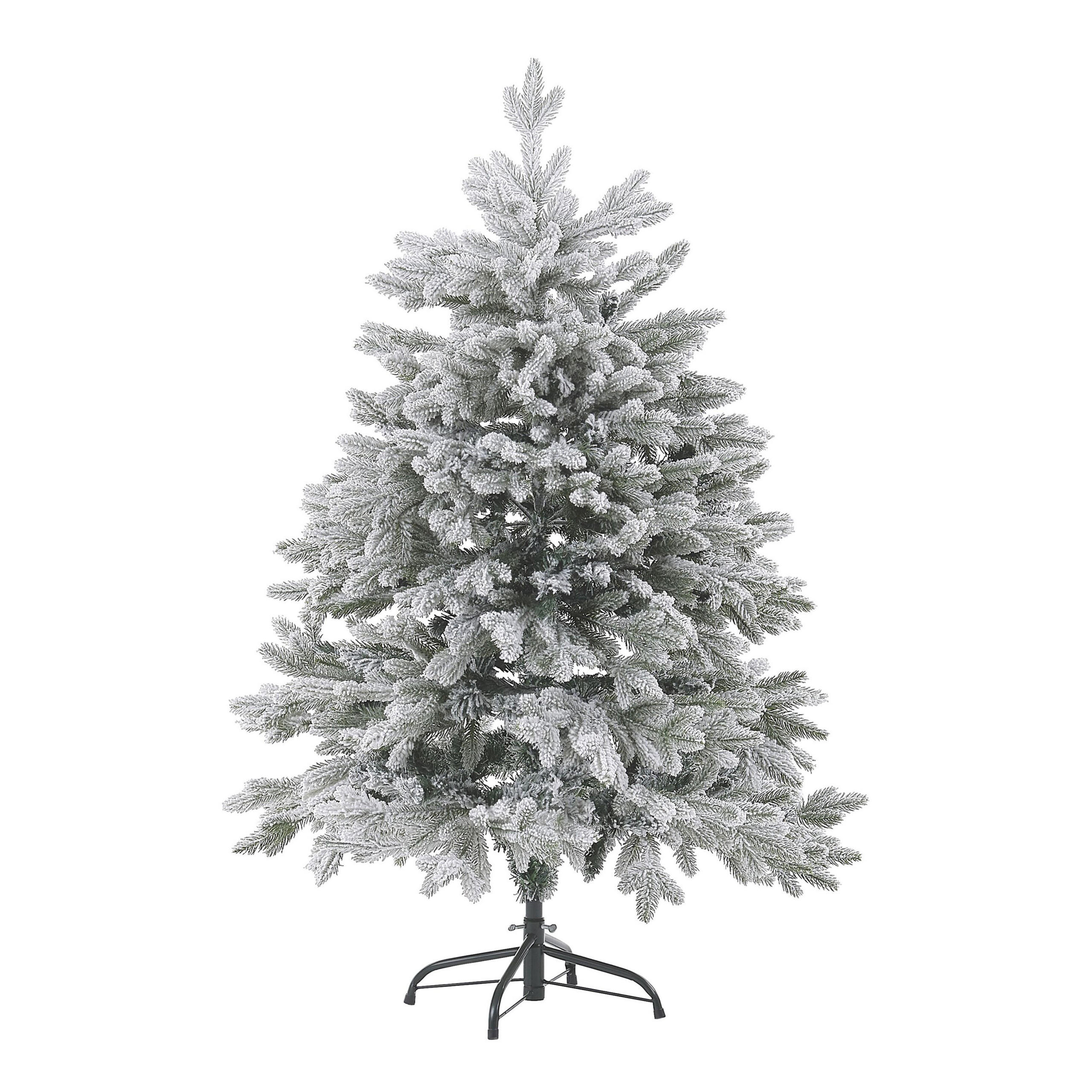 WEIHNACHTSBAUM 120 cm Weiß Foraker - Weiß, Kunststoff (120cm) - Beliani