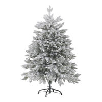 WEIHNACHTSBAUM 120 cm Weiß Foraker - Weiß, Kunststoff (120cm) - Beliani