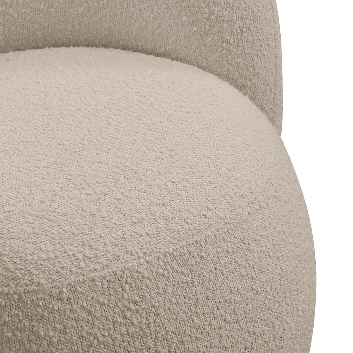 SESSEL - Bouclé - Taupe/Schwarz, Kunststoff/Textil (89/76/83cm) - home24