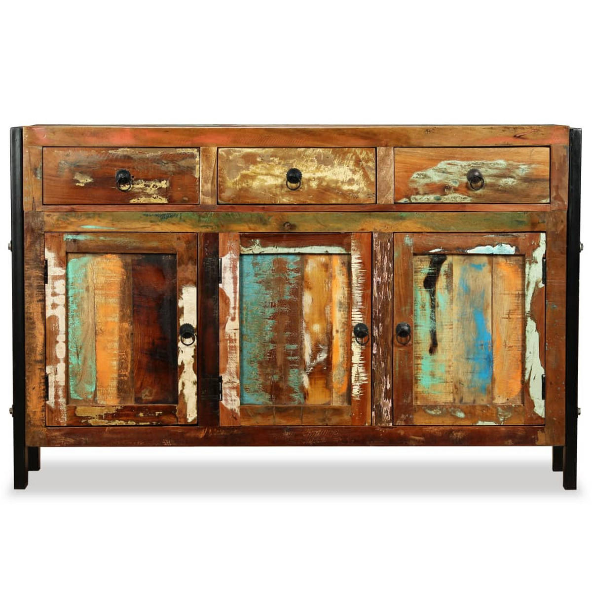SIDEBOARD Altholz Massiv 120/35/76 Cm - Braun, Holz (35/76/120cm) - vidaXL
