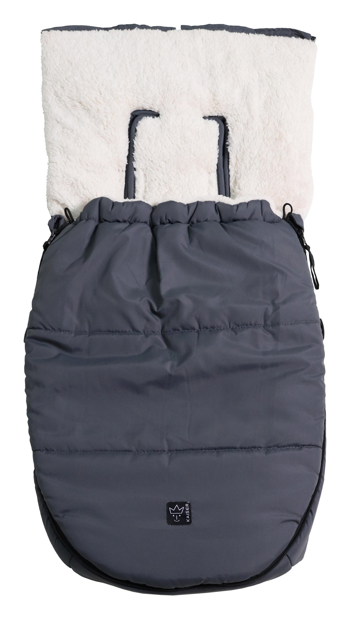 BABYSCHALENFUSSSACK Hoody 2.0, anthracite/creme - Dunkelgrau, Textil (40/3/80cm) - Kaiserbaby