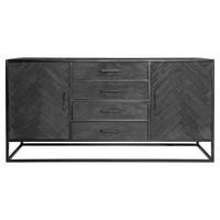 SIDEBOARD New York Schwarz 45/165/85 cm - Schwarz, Holz (165/85/45cm) - Starfurn
