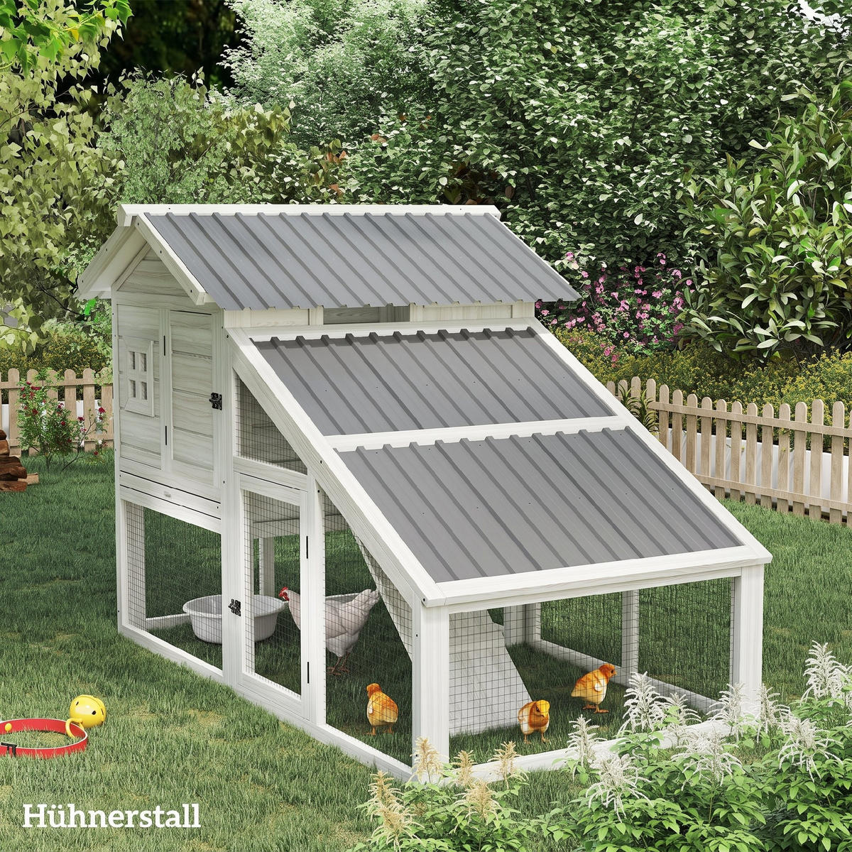 GARTENHAUS Hellgrau 129.0/45.0/1.0cm - Hellgrau, Metall (45/1/129cm)
