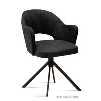 ARMLEHNSTUHL (4er-Set) Dunja 59x87x61 Schwarz/Anthrazit - Anthrazit/Schwarz, Kunststoff (61/87/59cm) - 58aufmkessel