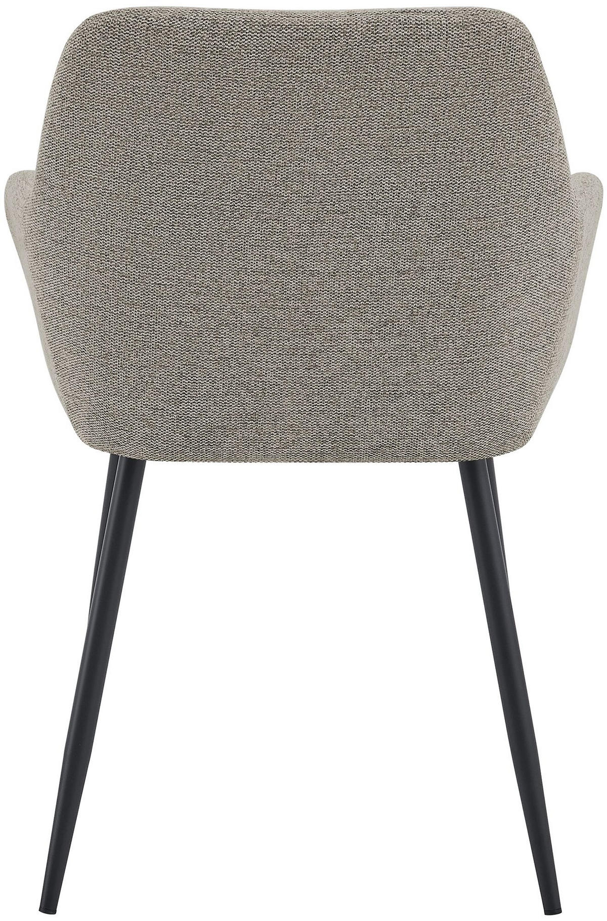 ESSZIMMERSTUHL Stoff Taupe - Taupe/Schwarz, Textil/Metall (57/85/60cm) - CLP