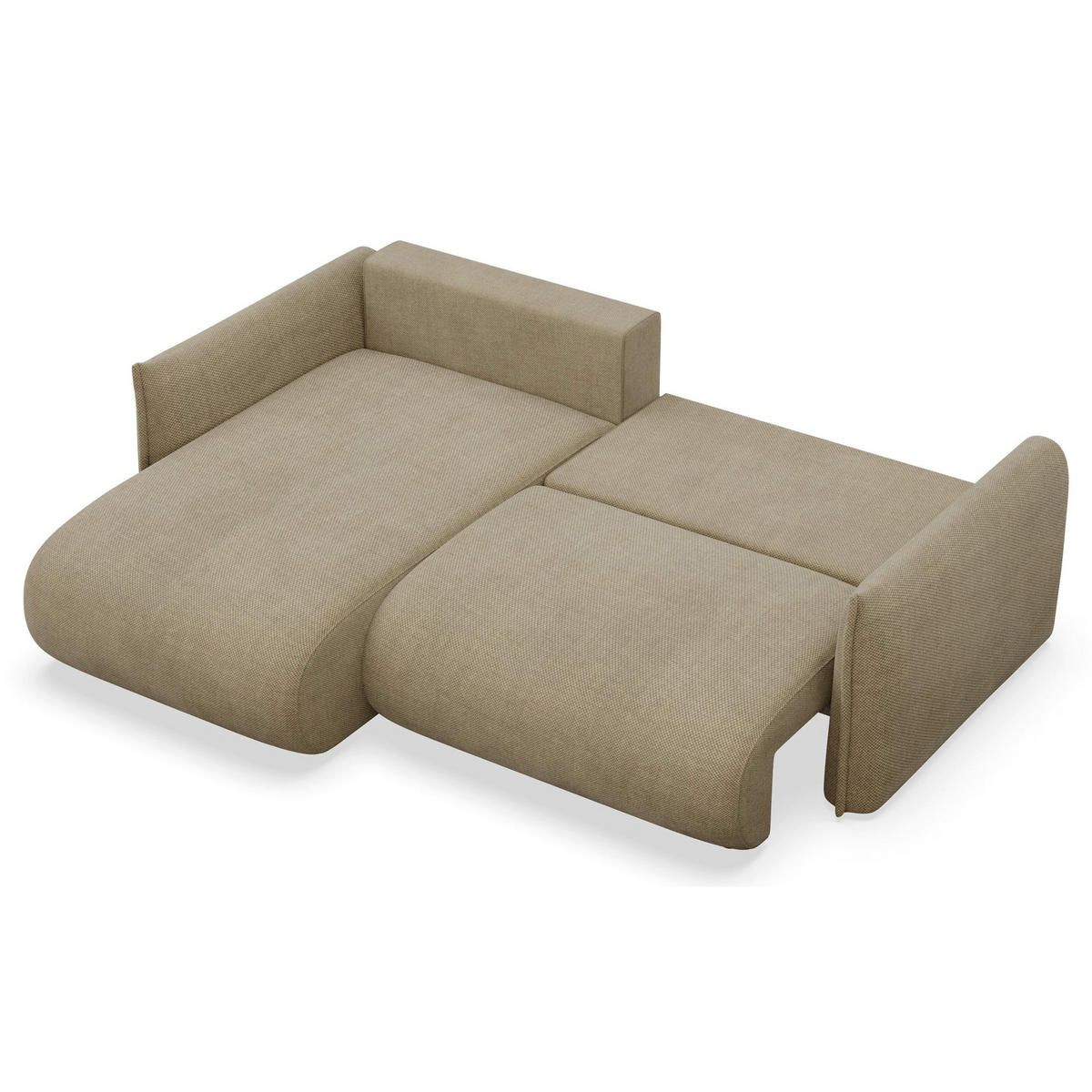 ROHOVÁ SEDAČKA Cushi béžová žinylka - černá/béžová, textil/plast (252/183cm) - Selsey