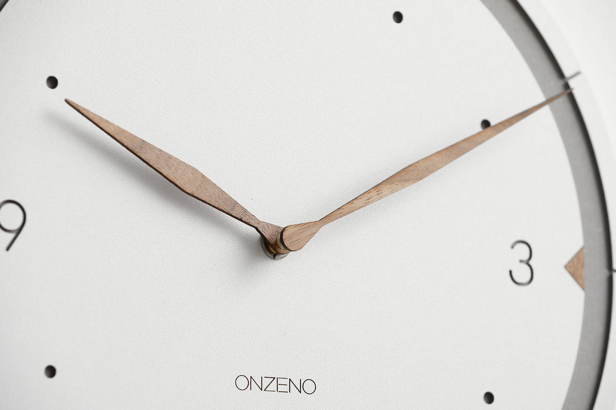 WANDUHR Design Weiß 29/29 cm - Weiß, Holzwerkstoff (0.42/29/1cm) - ONZENO