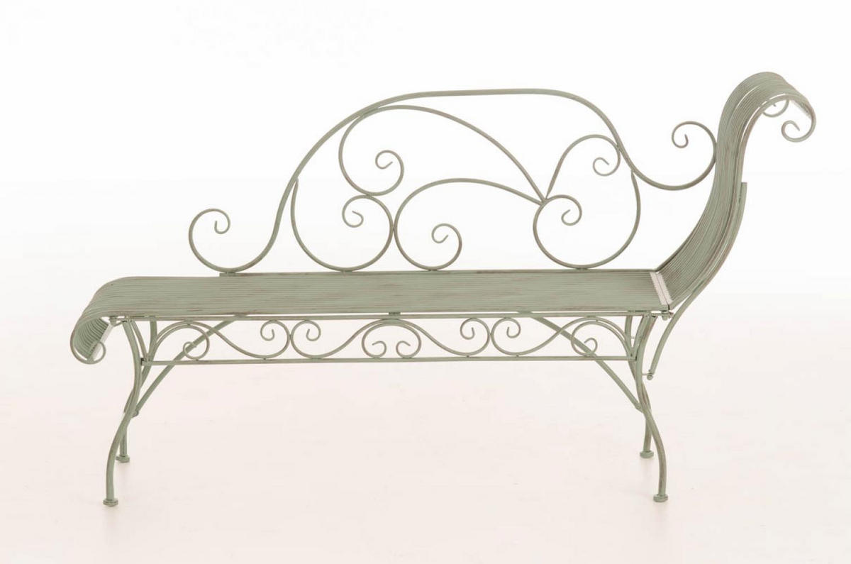 GARTENLIEGE Metall antik-grün - Grün, Metall (156/78/46cm) - CLP