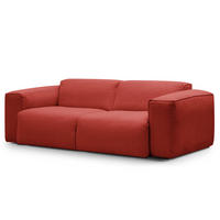 2-SITZER SOFA - Rot/Schwarz, Kunststoff/Textil (220/71/102cm) - home24