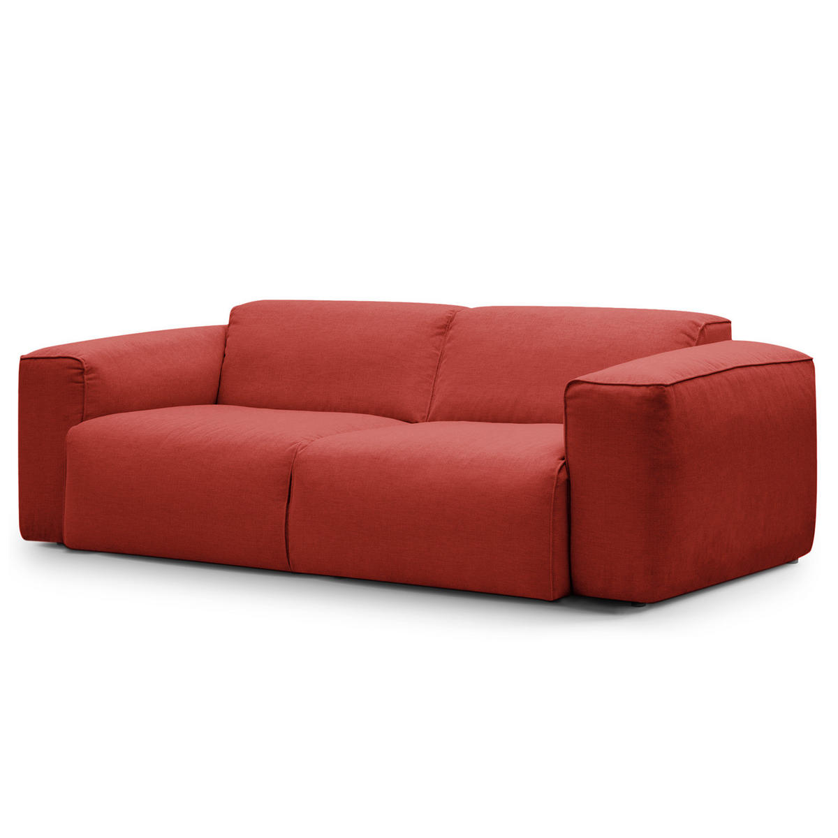 2-SITZER SOFA - Rot/Schwarz, Kunststoff/Textil (220/71/102cm) - home24