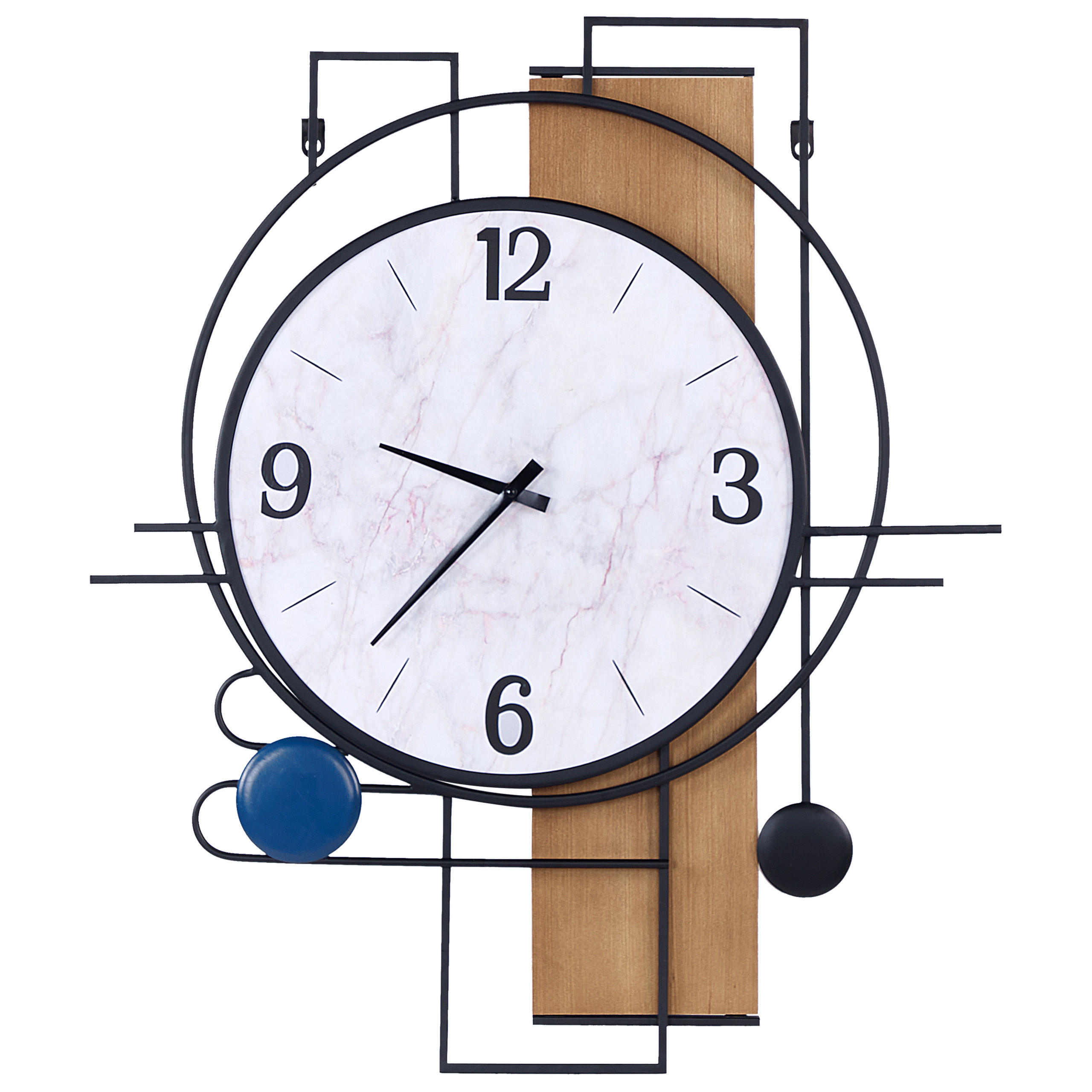 WANDUHR bunt Tavel - Multicolor, Holzwerkstoff (60/70/0.5cm) - Beliani